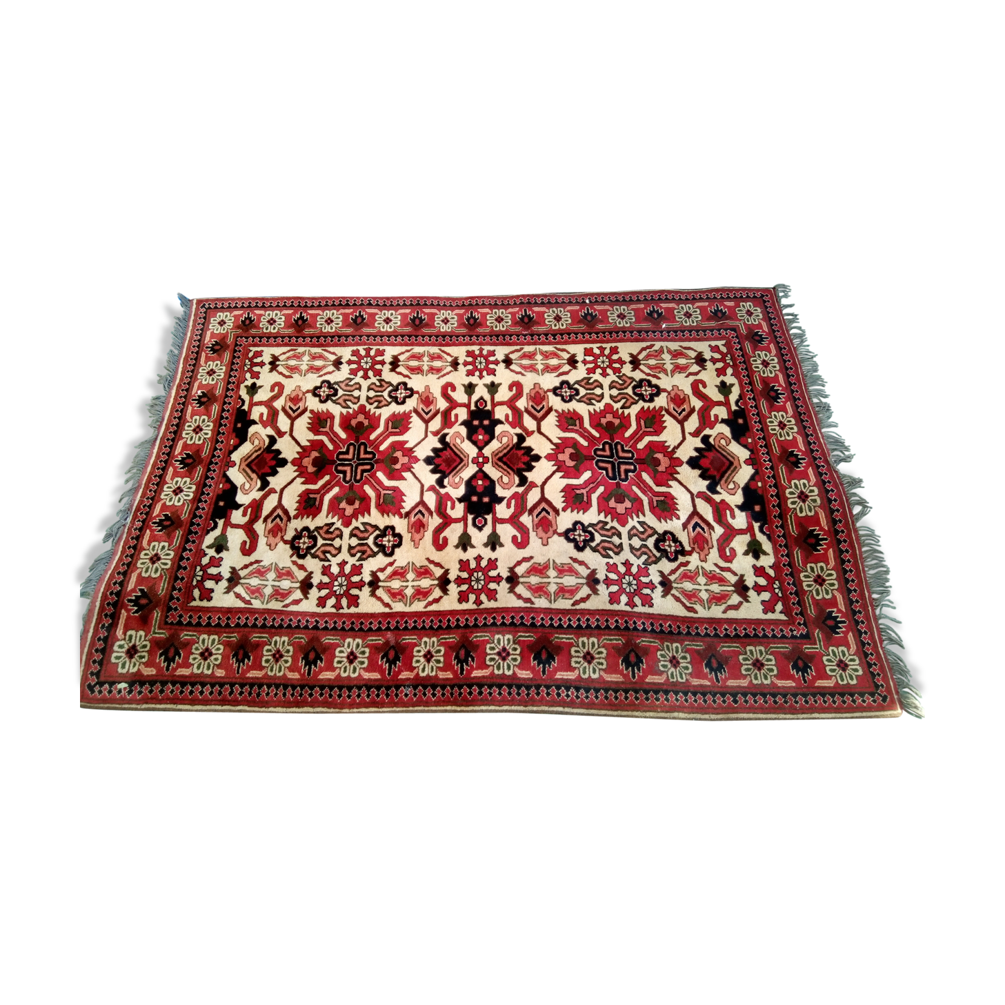 Old oriental carpet handmade 212 x 149 cm