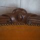 Antique Regency Style padded chair - Wooden structure and horsehair padding - Mustard color