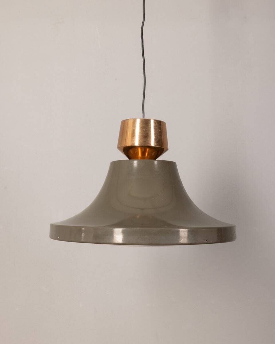 70s vintage chandelier in enamel metal  Italian design