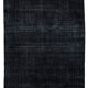 Handmade oriental overdyed 298 cm x 413 cm black wool carpet