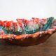 large vintage Vallauris ceramic fruit bowl in leaf shape