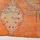 Pink & Orange Oriental Pattern Turkish Runner Rug, 90x306Cm