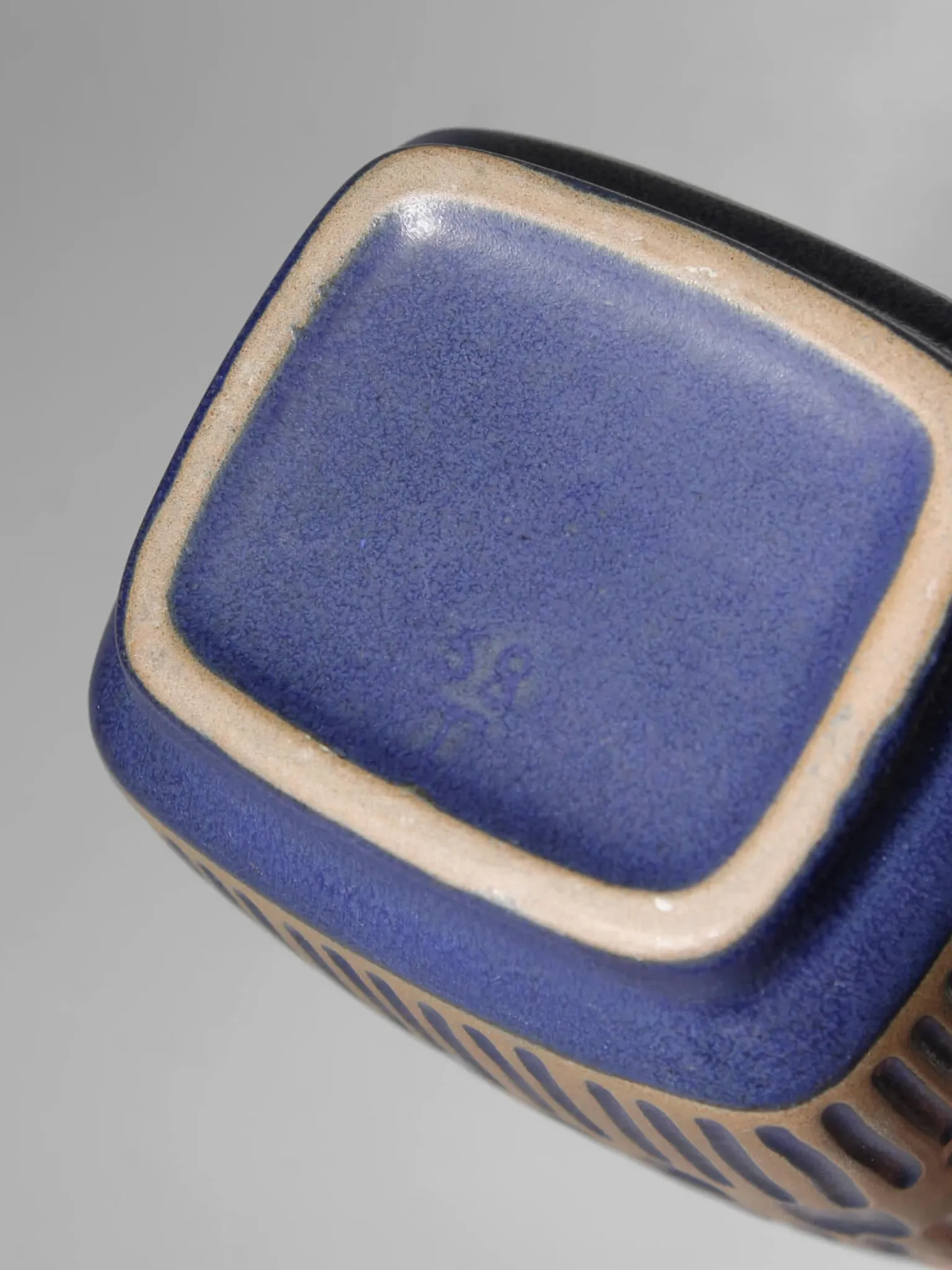Berit Ternell Relief Pattern Stoneware Vase For Upsala-Ekeby, 1960s