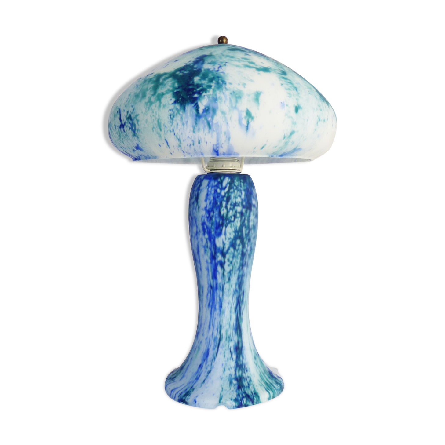 Glass paste mushroom lamp, swivel head, years 60