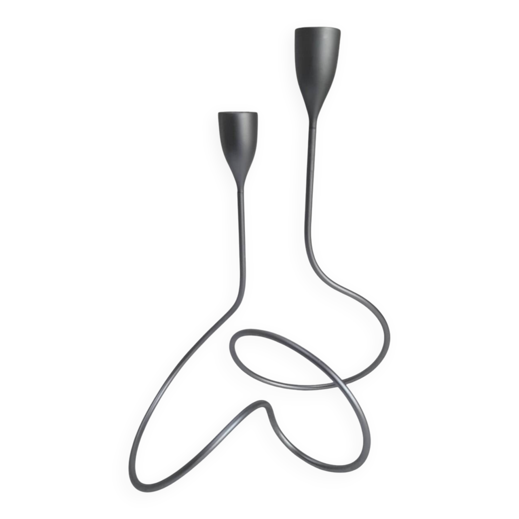 Curved candle holder Black+Blum