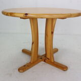 Round Solid Pinewood Dinning Table, 1970's Denmark