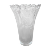 Transparent thick glass vase