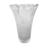 Transparent thick glass vase