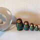 Vintage blue vintage vintage Russian Matriochkas dolls