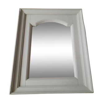 Miroir dans un cadre en bois ancien gris clair shabby chic 46x57cm