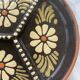 Compartment plate Alsatian pottery vintage floral pattern