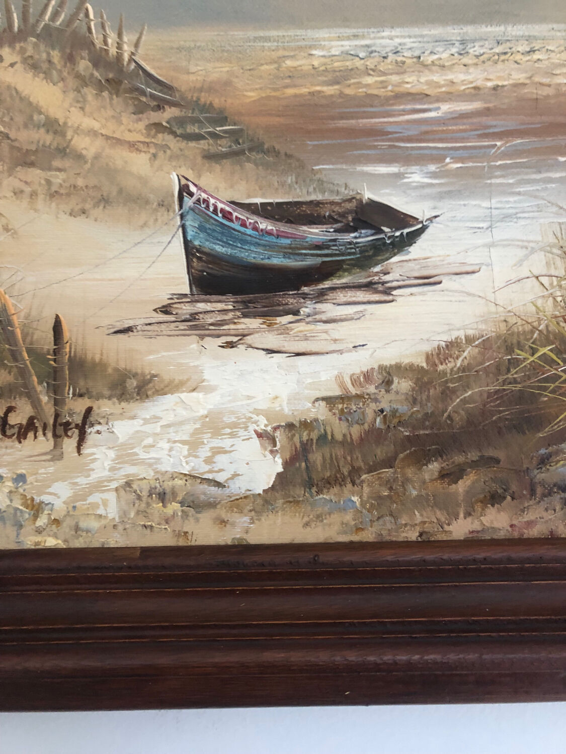 Oil on marine canvas