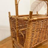 Rattan magazine rack - 60s/70s - Riviera spirit