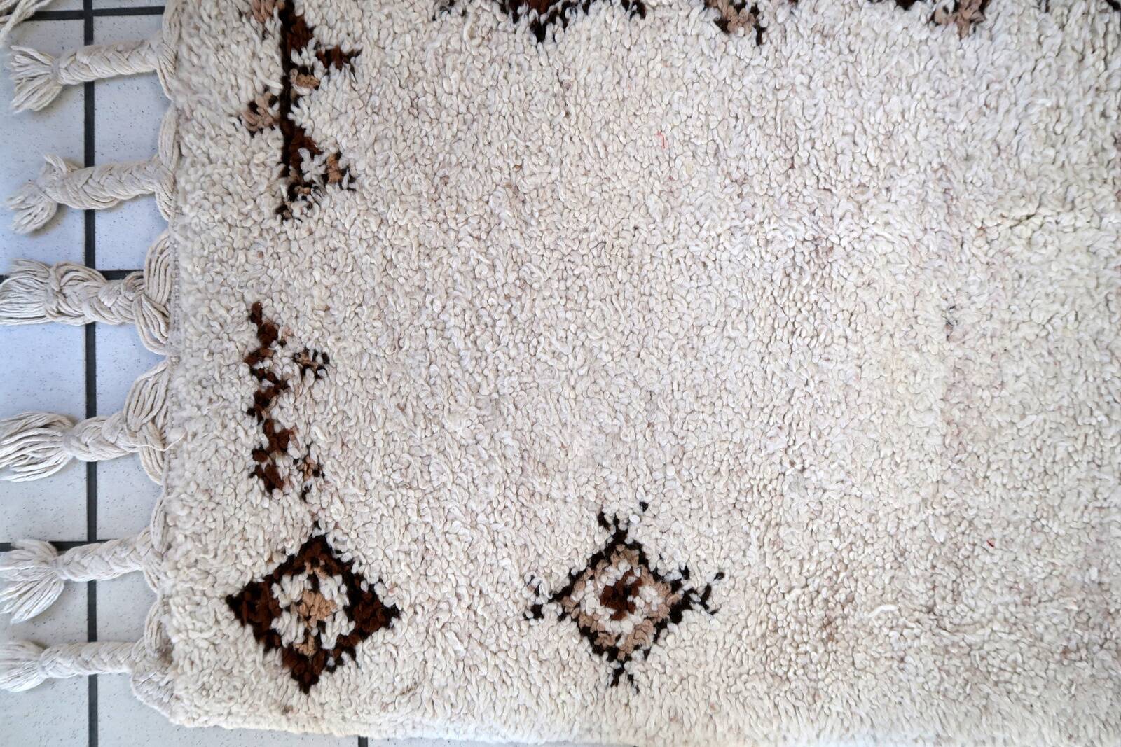 Tapis Vintage Berbère Marocain en Laine (69cm x 137cm), Années 1970