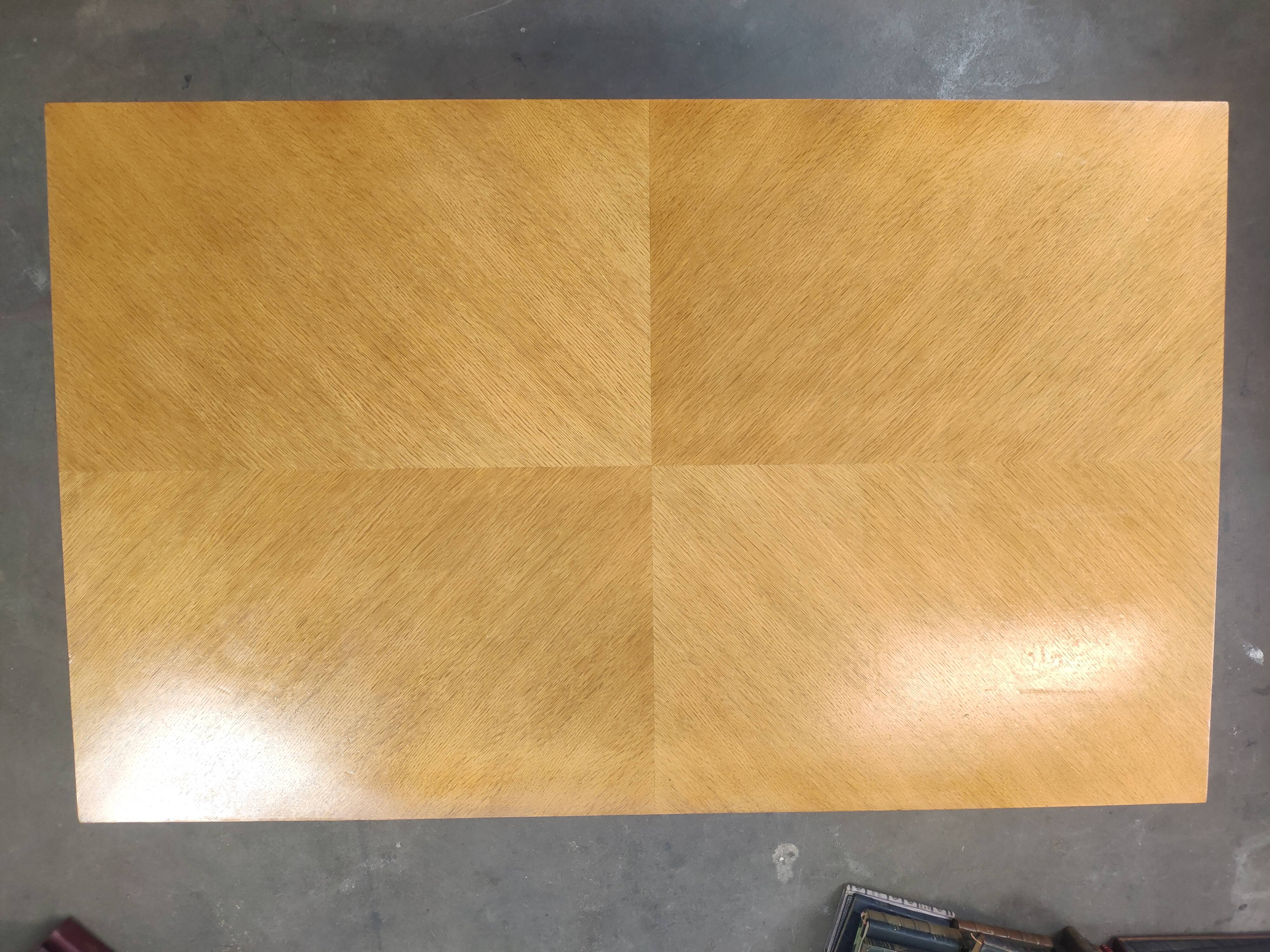 Dining table light oak foot vintage compass