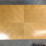 Dining table light oak foot vintage compass