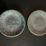 11 flat ceramic plates from Petit Massé Morvan.