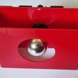 Vintage red disco wall light 1970 Jocelyne Trocmé