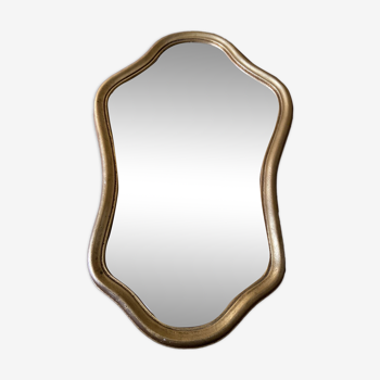 Wooden mirror guaranteed gilded with sheet 59x36cm