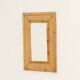 1970s wall mirror in rattan and cane, Spain