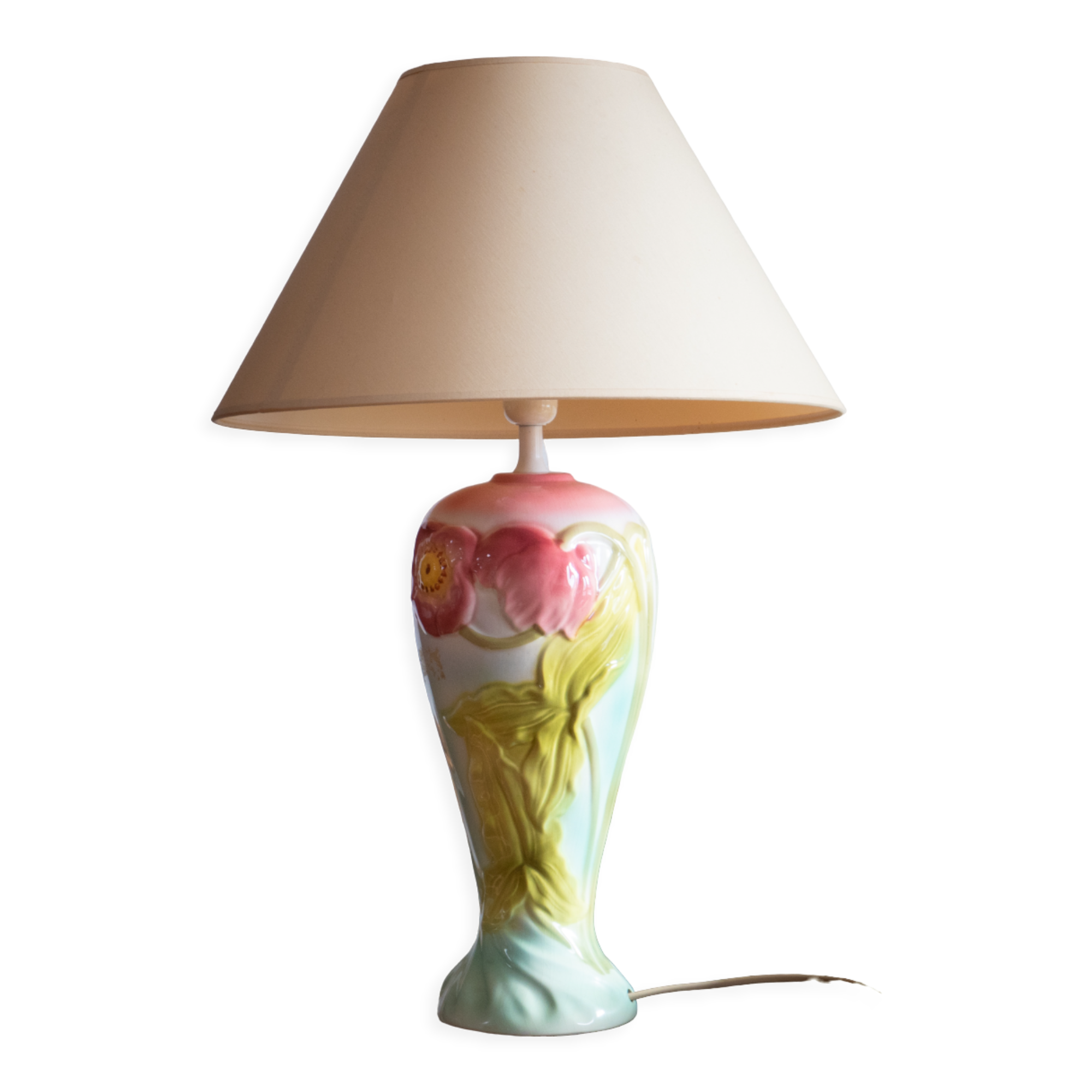 Antique lamp St Clement - Lunéville in anemone slip