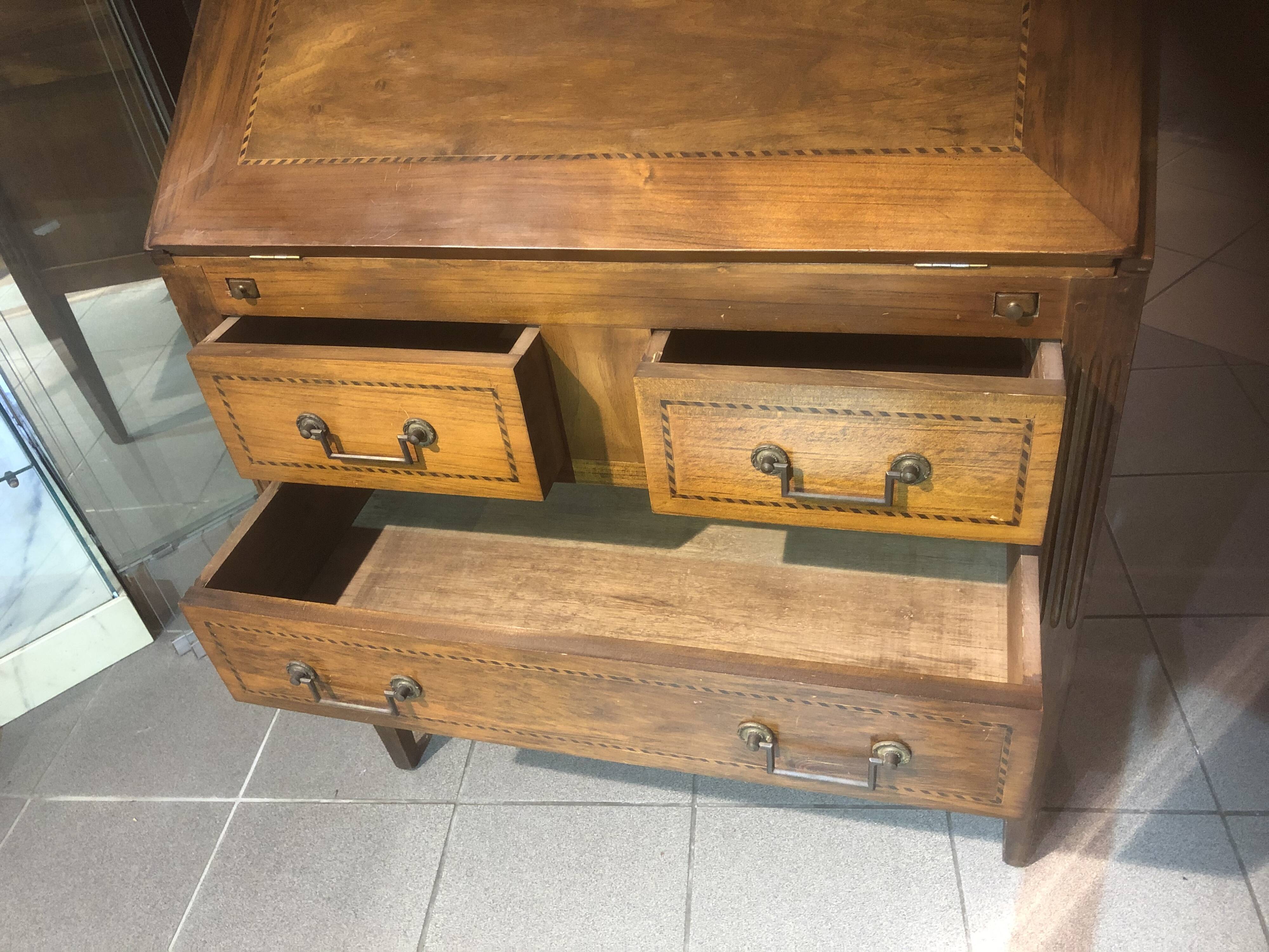 Louis XVI-style scriban dresser, 19th