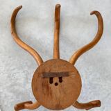 Pair of curved wooden coat racks or hooks from the 1900s