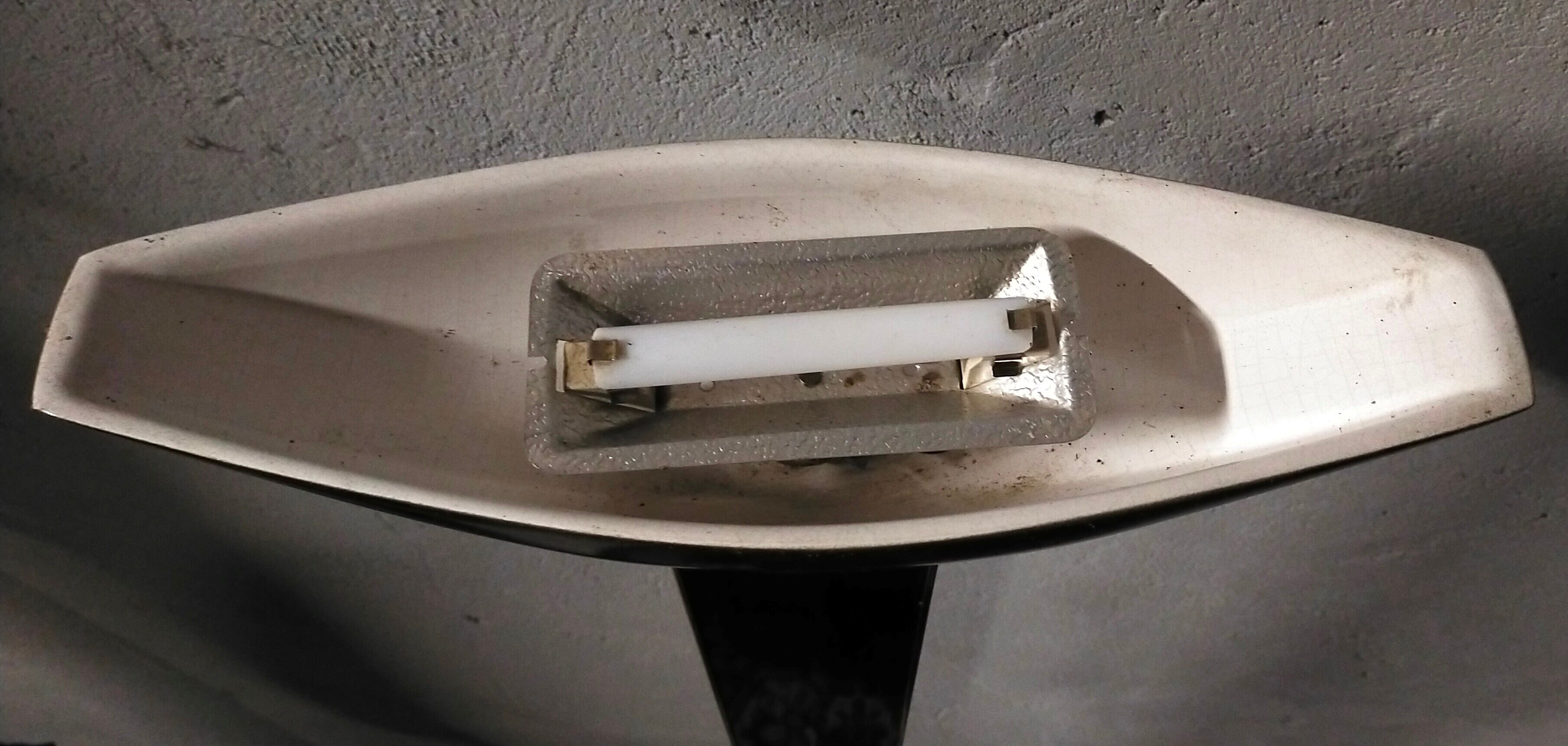 Vintage floor lamp design 1980 in lacquered metal ceramic and brass