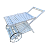 Service trolley terrace with wheels Desserte vintage bar Mid-century 1980