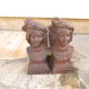 Paire de chenets anciens en fonte