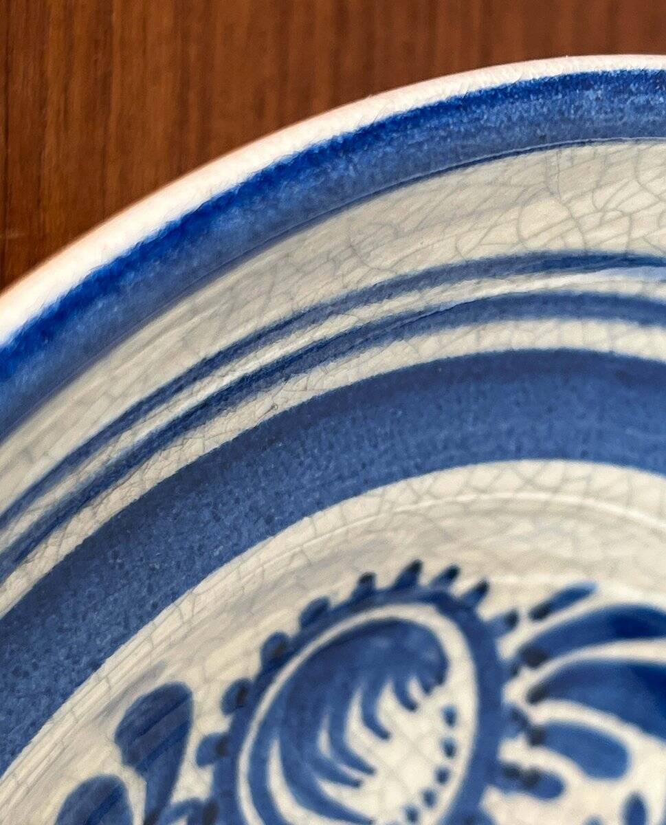 Mid-century modern German pottery wall plate by Wilhelm Kagel, 1960s.