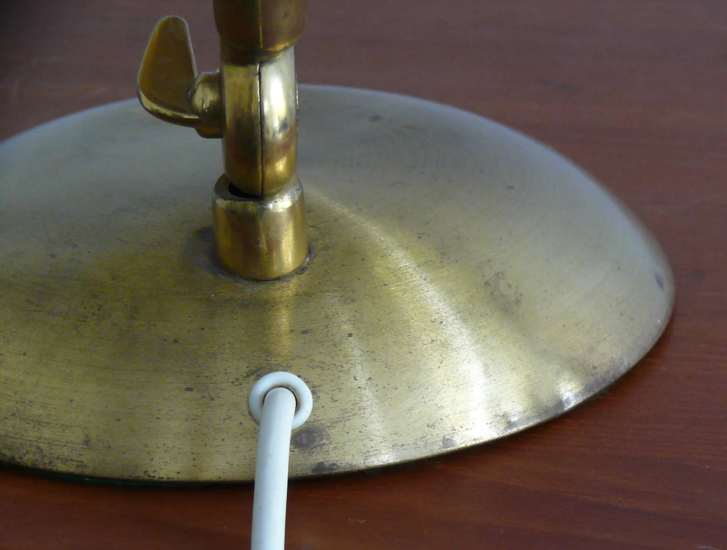 Large brass table lamp, Egon Hillebrand, 1930s