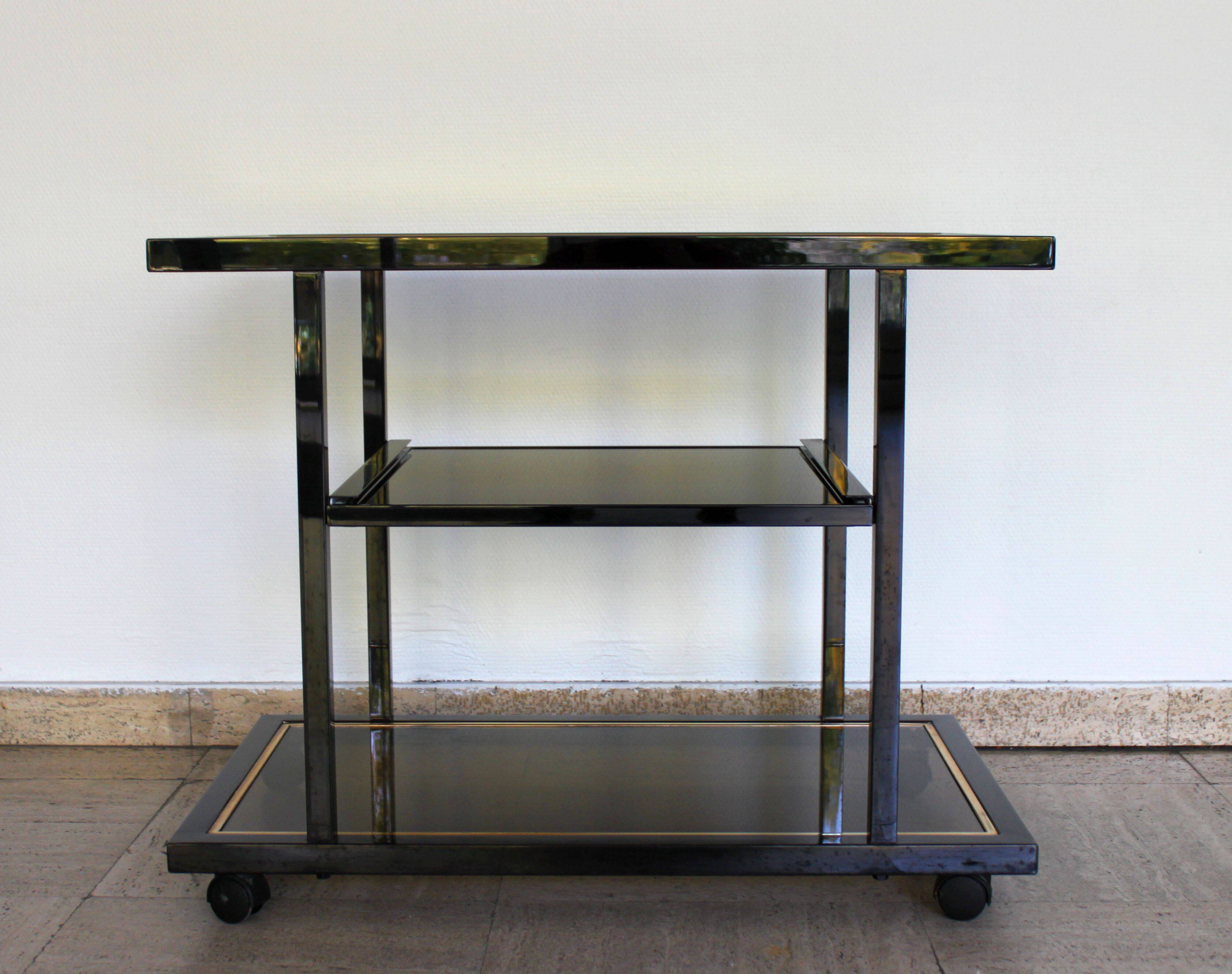 Belgo Chrom bar cart by Roger Vanhevel, 70's.