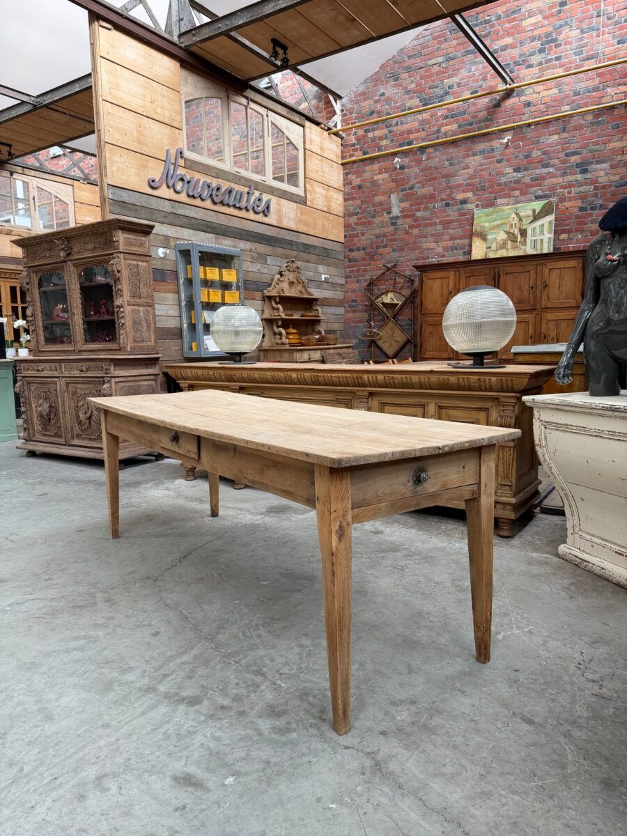 Oak farmhouse table from the early 20th century.