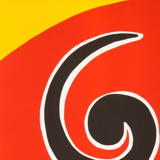 Original Astonishing Calder « Swirl » Limited Edition Print Lithograph 1974 (Braniff Airplines)