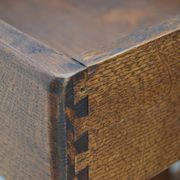 "Brutalist" farmhouse desk/table in solid oak