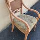 Fauteuil cabriolet palecek – bois brut & cannage