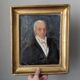 Old portrait oil on canvas country decoration
