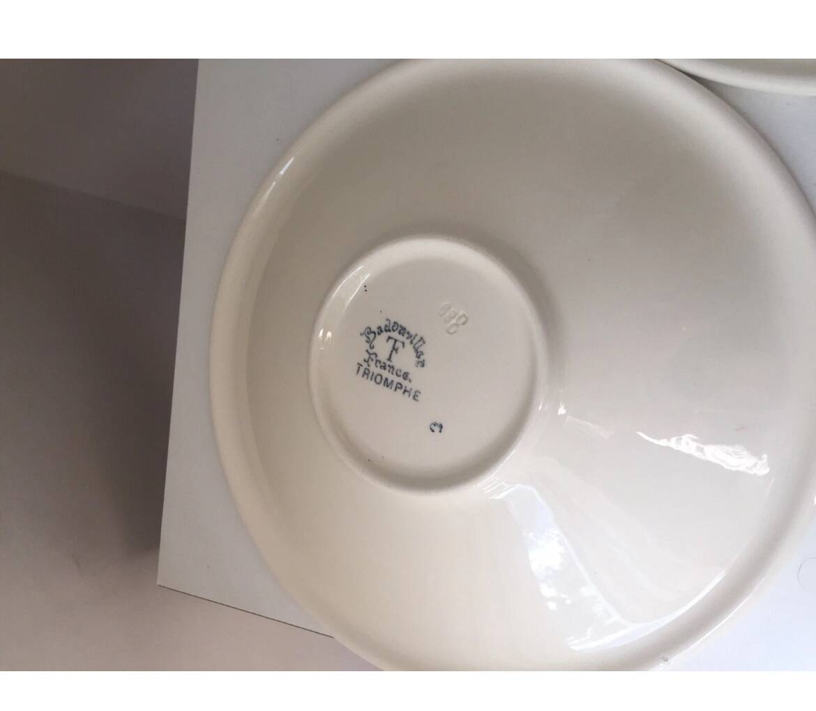 Plat creux assiette Terre de fer Triomphe Badonviller