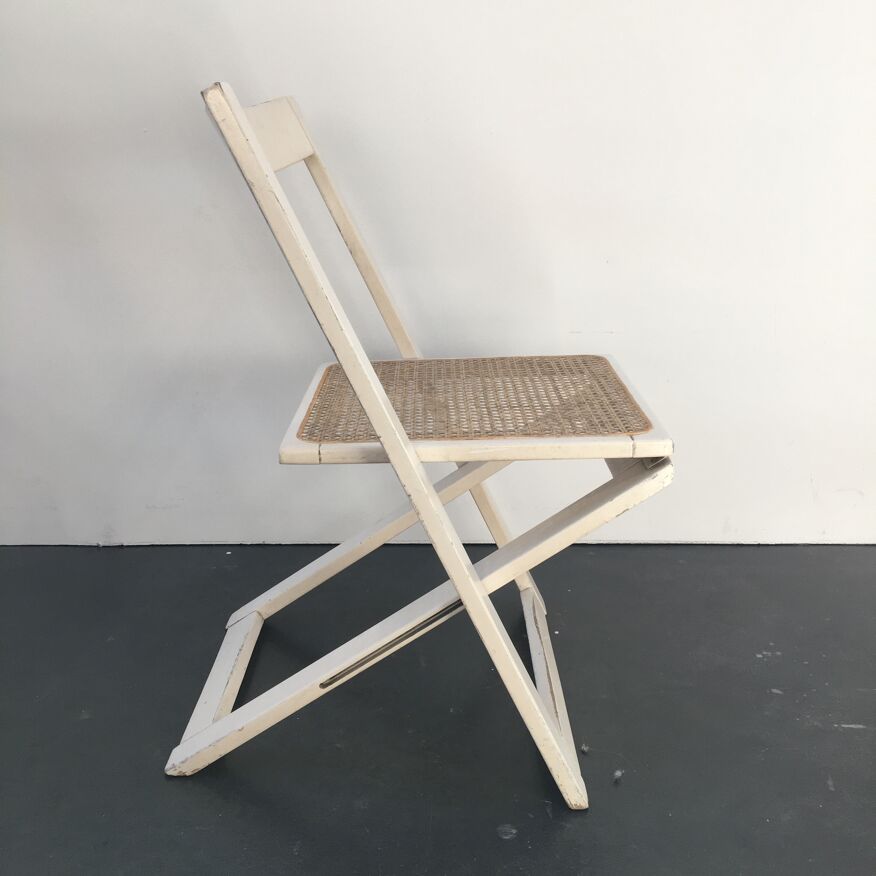 Chaise pliante italienne en bois et métal – Jolie
