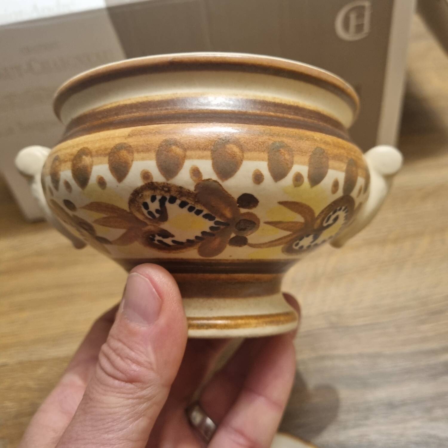 HB Henriot Quimper enamelled stoneware serving dish