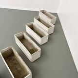 Set of 8 fiber cement planters