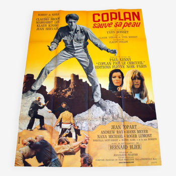 Affiche cinéma originale "Coplan sauve sa peau" 1968 Yves Boisset 120x160 cm