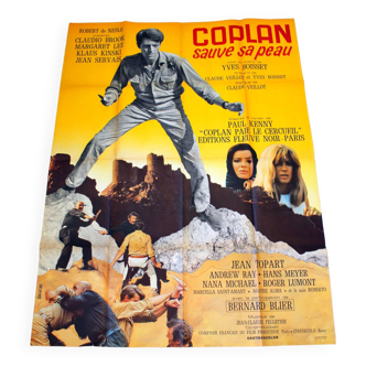 Affiche cinéma originale "Coplan sauve sa peau" 1968 Yves Boisset 120x160 cm