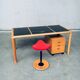 Scandinavian Ergonomic Design Writing Desk and Stool from Stokke, 1980s, Set of 3
