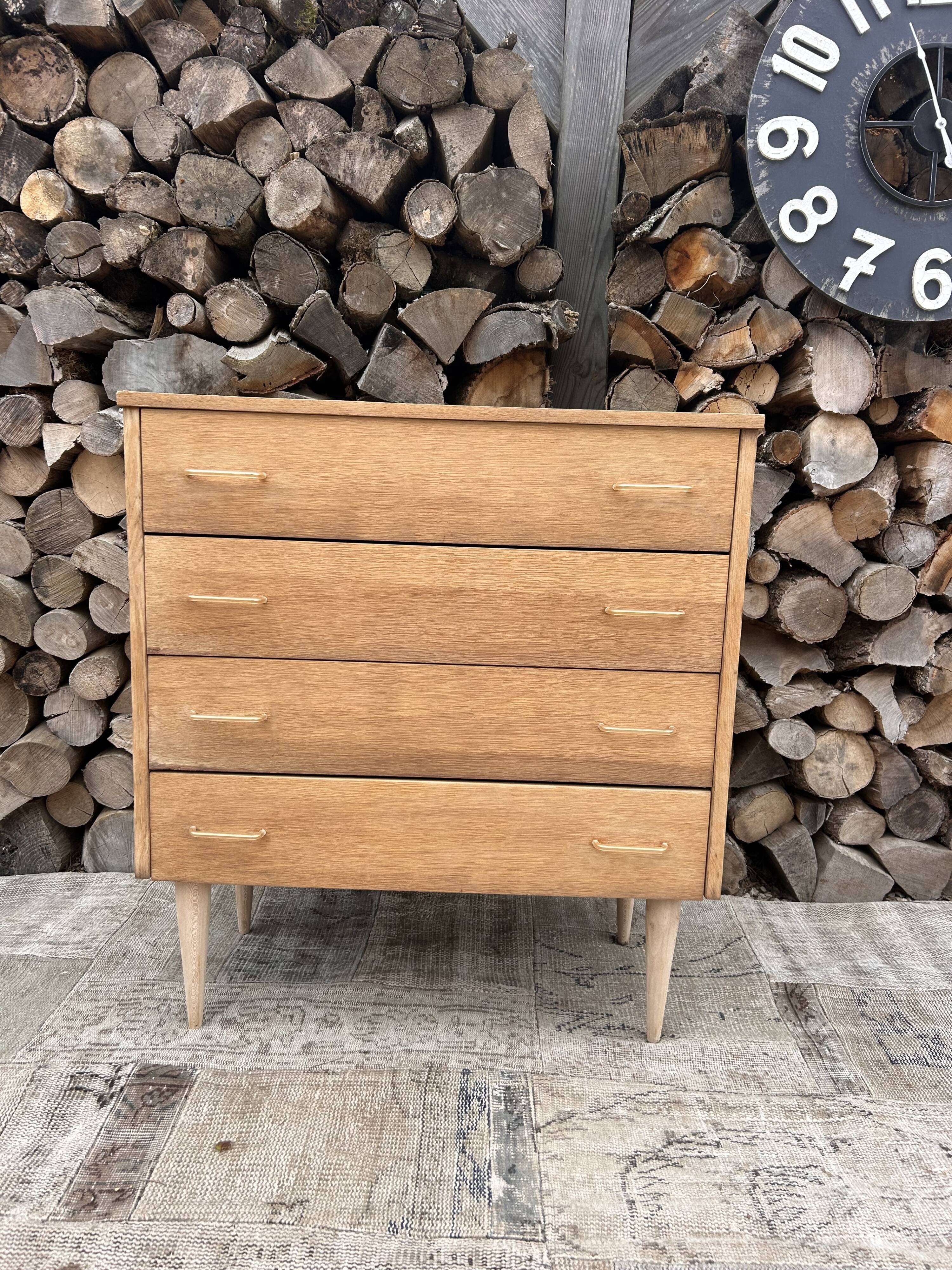 Renovated vintage antique chest of drawers