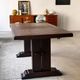 Wooden table with a black patina and two extensions – 180 to 260 cm