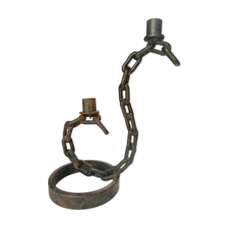 Chandelier en chaine marine style brutaliste