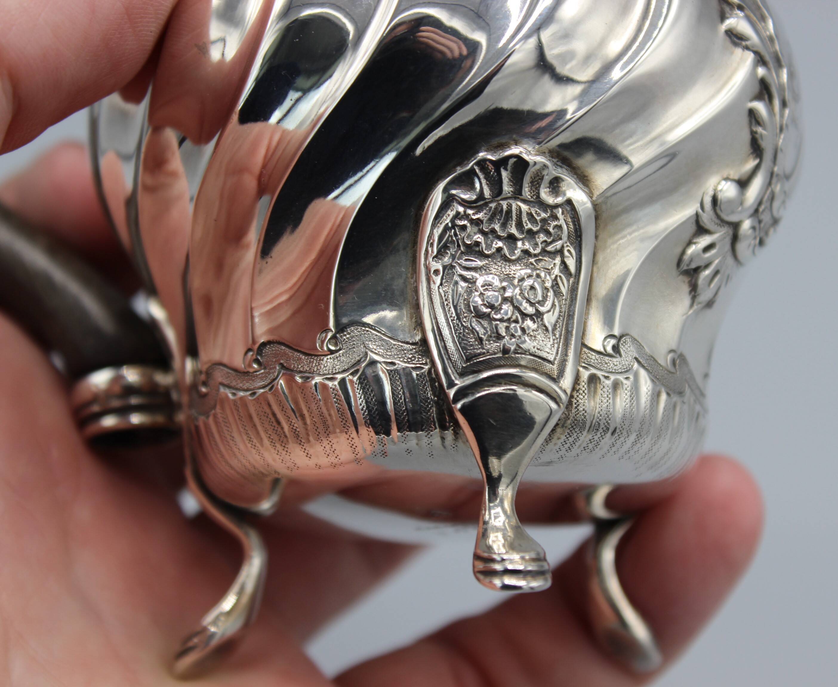 Old solid silver milk pot creamer minerve maison cardeilhac paris 19th century