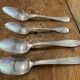 8 tablespoons in silver metal including a monogram christofle art deco